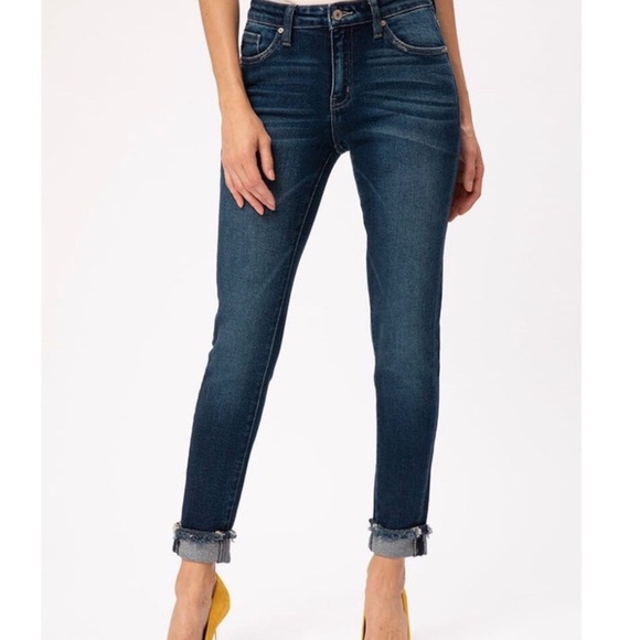 KanCan Jeans blue distressed boutique 9/28 high like new condition flattering - Picture 2 of 16